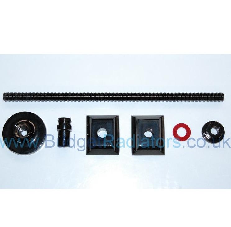 Cast Iron Radiator Luxury Wall Stay - Black Nickel